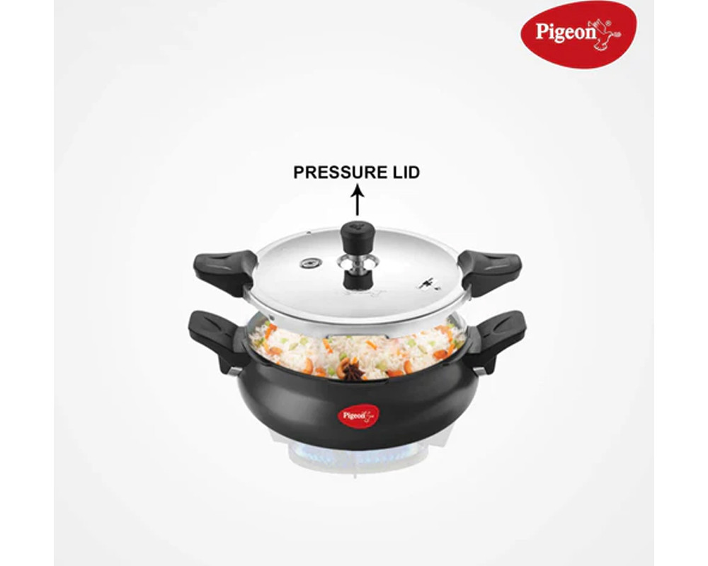Pigeon Super Cooker - All in One - With 3 Lids (Cooker, Strainer and Glass Lid)