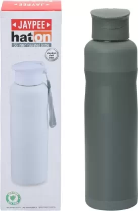 JAYPEE Haton Stailess Steel Inner Insulated Hot & Cold Water Bottle for Office & Travel 650 ml Bottle  (Pack of 1, Green, Plastic)